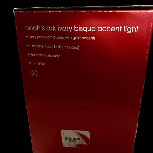 Noah’s Ark White Porcelain Bisque Accent Night Light JCPenney Home Collection - Picture 14 of 16